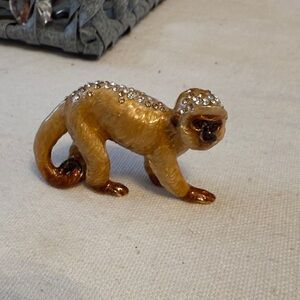 Jay Strongwater Gold Monkey Figurine with Rhinestones